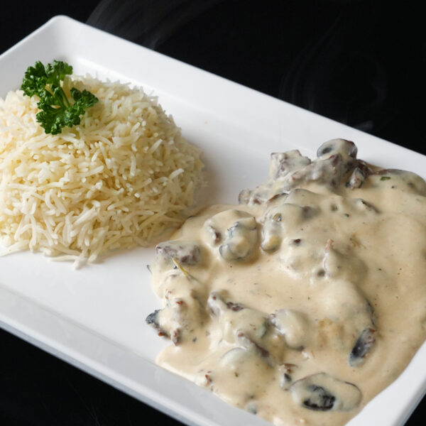 Beef Stroganoff with Rice
